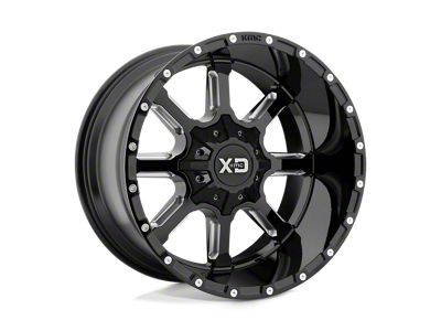 XD Mammoth Gloss Black Milled 8-Lug Wheel; 20x12; -44mm Offset (11-14 Sierra 3500 HD SRW)