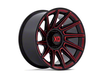 XD Specter Gloss Black with Red Tint 8-Lug Wheel; 20x10; -18mm Offset (11-14 Sierra 3500 HD SRW)