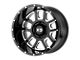 XD Delta Gloss Black Milled 6-Lug Wheel; 20x12; -44mm Offset (07-13 Silverado 1500)