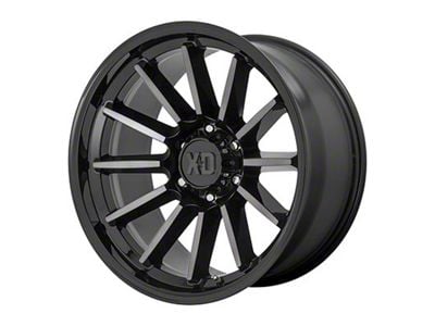 XD Luxe Gloss Black Machined with Gray Tint 6-Lug Wheel; 20x9; 18mm Offset (07-13 Silverado 1500)