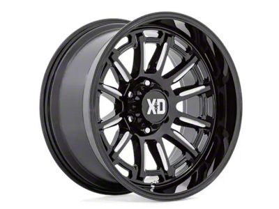 XD Phoenix Gloss Black Milled 6-Lug Wheel; 20x9; 0mm Offset (07-13 Silverado 1500)