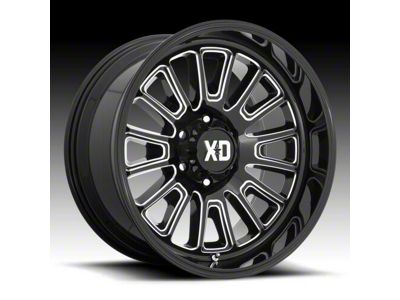 XD Rover Gloss Black Milled 6-Lug Wheel; 22x12; -44mm Offset (07-13 Silverado 1500)
