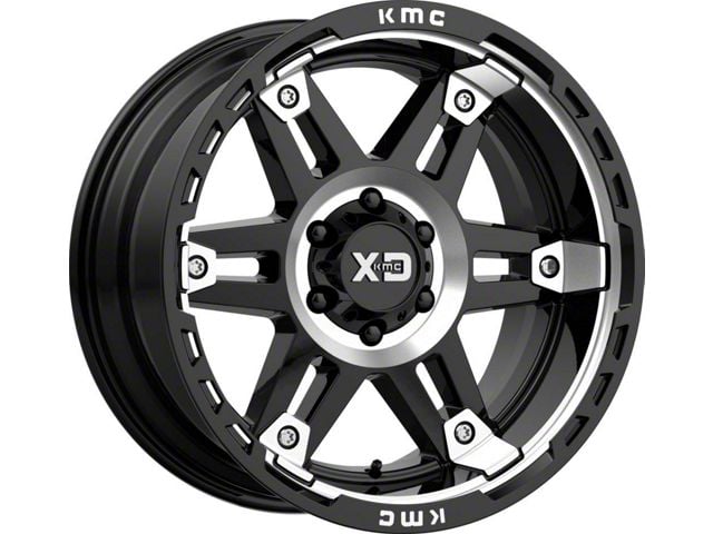 XD Spy II Gloss Black Machined 6-Lug Wheel; 20x9; 18mm Offset (07-13 Silverado 1500)