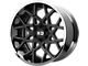 XD Chopstix Gloss Black Milled Center with Chrome Lip 8-Lug Wheel; 20x10; -18mm Offset (11-14 Silverado 3500 HD SRW)