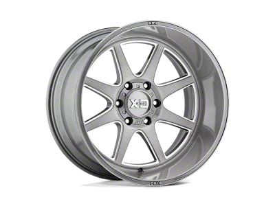 XD Pike Titanium Brushed Milled 8-Lug Wheel; 20x9; 0mm Offset (07-10 Silverado 3500 HD SRW)