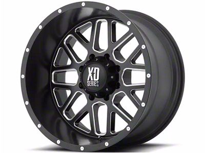 XD Grenade Satin Black Milled 6-Lug Wheel; 18x9; 18mm Offset (07-14 Tahoe)