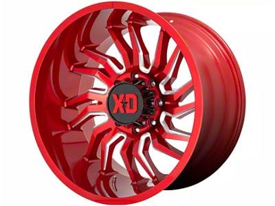 XD Tension Candy Red Milled 6-Lug Wheel; 22x12; -44mm Offset (07-14 Tahoe)