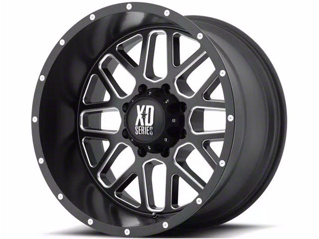 XD Grenade Satin Black Milled 6-Lug Wheel; 18x9; 18mm Offset (07-14 Yukon)