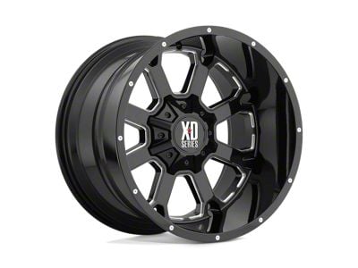 XD Buck 25 Gloss Black Milled 8-Lug Wheel; 20x10; -24mm Offset (08-10 F-250 Super Duty)