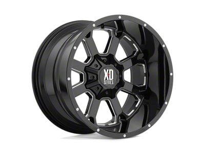 XD Buck 25 Gloss Black Milled 6-Lug Wheel; 20x14; -76mm Offset (09-14 F-150)