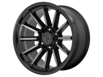 XD Luxe Gloss Black Machined with Gray Tint 6-Lug Wheel; 20x10; -18mm Offset (09-14 F-150)