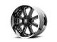 XD Buck 25 Gloss Black Milled Center with Chrome Lip 5-Lug Wheel; 20x12; -44mm Offset (09-18 RAM 1500)