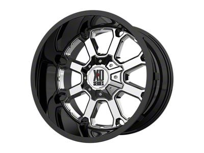 XD Buck 25 PVD Chrome Center with Gloss Black Lip 5-Lug Wheel; 20x9; 0mm Offset (09-18 RAM 1500)