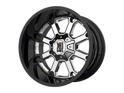 XD Buck 25 PVD Chrome Center with Gloss Black Lip 5-Lug Wheel; 20x10; -24mm Offset (09-18 RAM 1500)