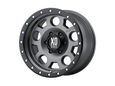 XD Enduro Pro Matte Gray with Black Reinforcing Ring 5-Lug Wheel; 18x9; -12mm Offset (09-18 RAM 1500)