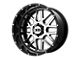 XD Grenade Chrome Center with Gloss Black Milled Lip 5-Lug Wheel; 20x10; -18mm Offset (09-18 RAM 1500)