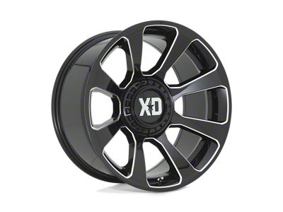 XD Reactor Gloss Black Milled 5-Lug Wheel; 20x9; 0mm Offset (09-18 RAM 1500)