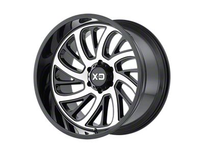 XD Surge Gloss Black with Machined Face 5-Lug Wheel; 20x10; -24mm Offset (09-18 RAM 1500)