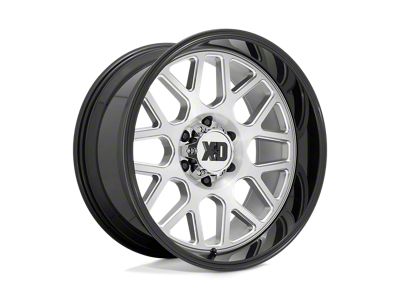 XD Grenade 2 Brushed Milled with Gloss Black Lip 8-Lug Wheel; 20x10; -18mm Offset (10-18 RAM 2500)