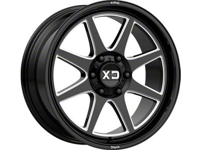 XD Pike Gloss Black Milled 8-Lug Wheel; 22x12; -44mm Offset (10-18 RAM 2500)