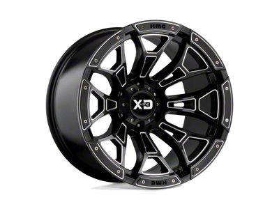 XD Boneyard Gloss Black Milled 8-Lug Wheel; 20x10; -18mm Offset (10-18 RAM 3500 SRW)