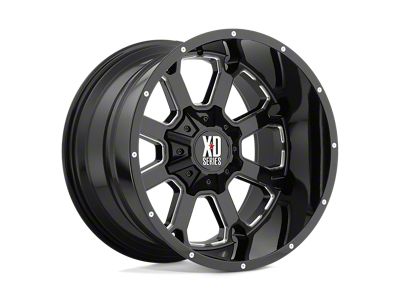 XD Buck 25 Gloss Black Milled 8-Lug Wheel; 20x9; 0mm Offset (11-16 F-250 Super Duty)