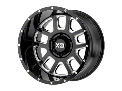 XD Delta Gloss Black Milled 8-Lug Wheel; 20x9; 0mm Offset (11-16 F-250 Super Duty)