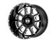 XD Delta Gloss Black Milled 8-Lug Wheel; 20x9; 0mm Offset (11-16 F-250 Super Duty)