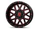 XD Grenade Satin Black Milled with Red Clear Coat 8-Lug Wheel; 20x10; -24mm Offset (11-16 F-250 Super Duty)