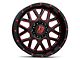 XD Grenade Satin Black Milled with Red Clear Coat 8-Lug Wheel; 20x10; -24mm Offset (11-16 F-250 Super Duty)