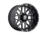 XD Grenade Satin Black Milled 8-Lug Wheel; 22x12; -44mm Offset (11-16 F-250 Super Duty)