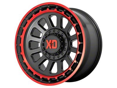 XD Omega Satin Black Machined with Red Tint 8-Lug Wheel; 20x10; -18mm Offset (11-16 F-250 Super Duty)