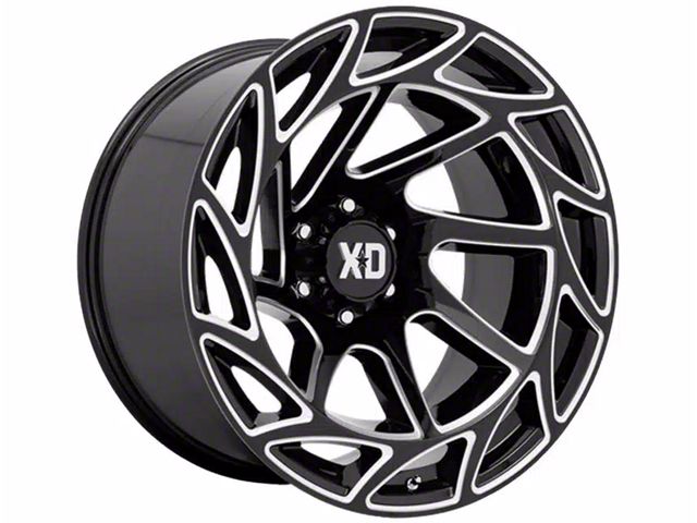 XD Onslaught Gloss Black Milled 8-Lug Wheel; 20x10; -18mm Offset (11-16 F-350 Super Duty SRW)