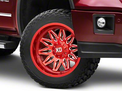 XD Gunner Candy Red Milled 6-Lug Wheel; 20x10; -18mm Offset (14-18 Sierra 1500)