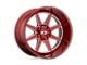 XD Pike Brushed Red with Milled Accent 6-Lug Wheel; 20x10; -18mm Offset (14-18 Sierra 1500)