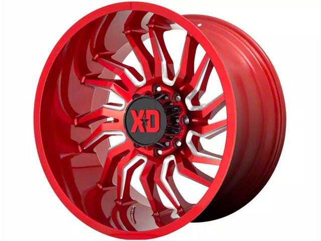 XD Tension Candy Red Milled 6-Lug Wheel; 22x10; -18mm Offset (14-18 Sierra 1500)