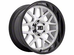 XD Grenade 2 Brushed Milled with Gloss Black Lip 6-Lug Wheel; 22x10; -18mm Offset (14-18 Silverado 1500)