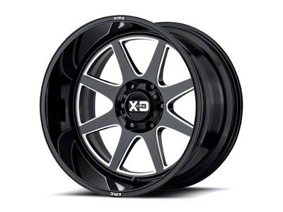 XD Pike Gloss Black Milled 6-Lug Wheel; 20x9; 0mm Offset (14-18 Silverado 1500)