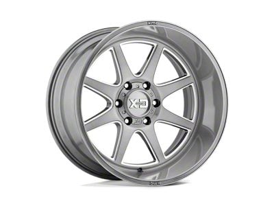 XD Pike Titanium Brushed Milled 6-Lug Wheel; 22x12; -44mm Offset (14-18 Silverado 1500)