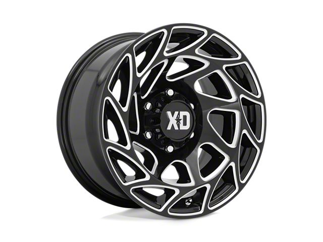 XD Onslaught Gloss Black Milled 8-Lug Wheel; 20x9; 0mm Offset (15-19 Sierra 2500 HD)