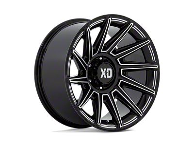 XD Specter Gloss Black Milled 8-Lug Wheel; 20x10; -18mm Offset (15-19 Sierra 2500 HD)