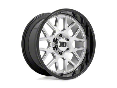 XD Grenade 2 Brushed Milled with Gloss Black Lip 6-Lug Wheel; 20x10; -18mm Offset (15-20 F-150)