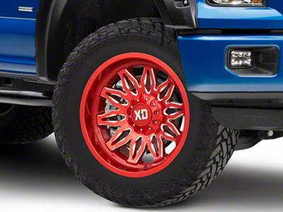 XD Gunner Candy Red Milled 6-Lug Wheel; 20x10; -18mm Offset (15-20 F-150)