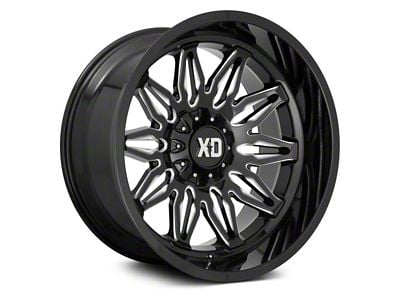 XD Gunner Gloss Black Milled 6-Lug Wheel; 20x10; -18mm Offset (15-20 F-150)