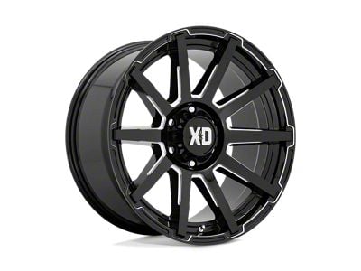 XD Outbreak Gloss Black Milled 6-Lug Wheel; 20x10; 12mm Offset (15-20 F-150)