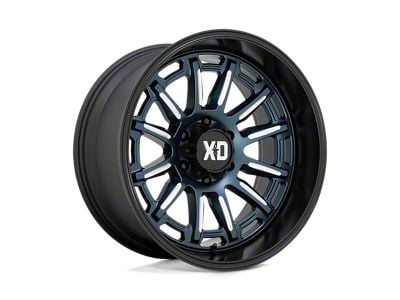 XD Phoenix Metallic Blue Milled with Black Lip 6-Lug Wheel; 20x10; -18mm Offset (15-20 F-150)