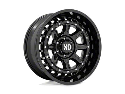 XD Outlander Gloss Black 8-Lug Wheel; 20x10; -18mm Offset (15-19 Sierra 2500 HD)