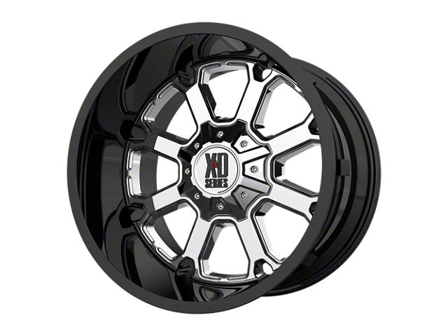 XD Chopstix Gloss Black Milled 8-Lug Wheel; 20x10; -24mm Offset (15-19 Sierra 3500 HD SRW)