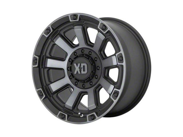 XD Gauntlet Satin Black with Gray Tint 8-Lug Wheel; 20x9; 0mm Offset (15-19 Sierra 3500 HD SRW)