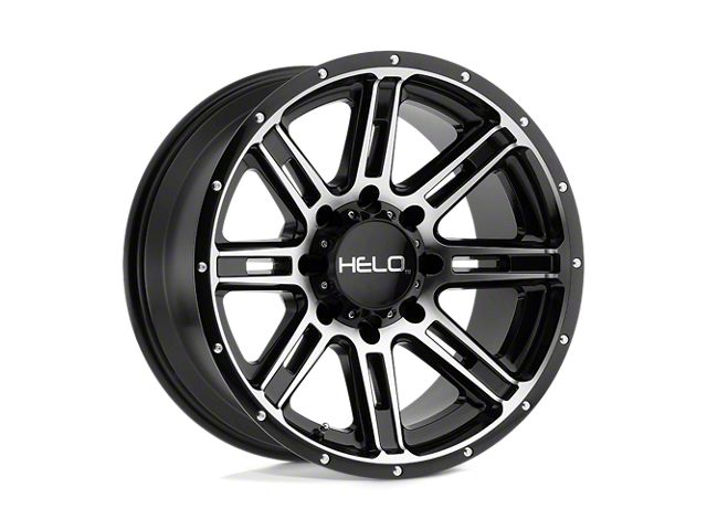 XD Heist Chrome Center with Gloss Black Milled Lip 8-Lug Wheel; 22x10; -18mm Offset (15-19 Sierra 3500 HD SRW)